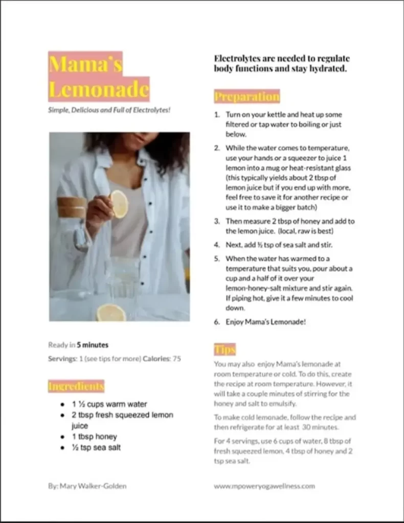 Gut health lemonade recipe