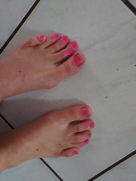 painted toenails