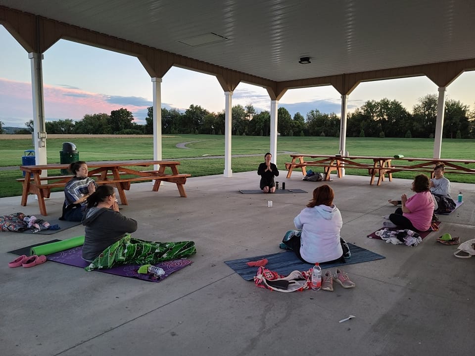 yoga in the park with mary golden wellness warren county nj